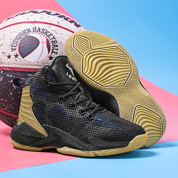 Basketskor för män Mode Halkfria Sneakers Andas Sportskor Yj001 Black 41