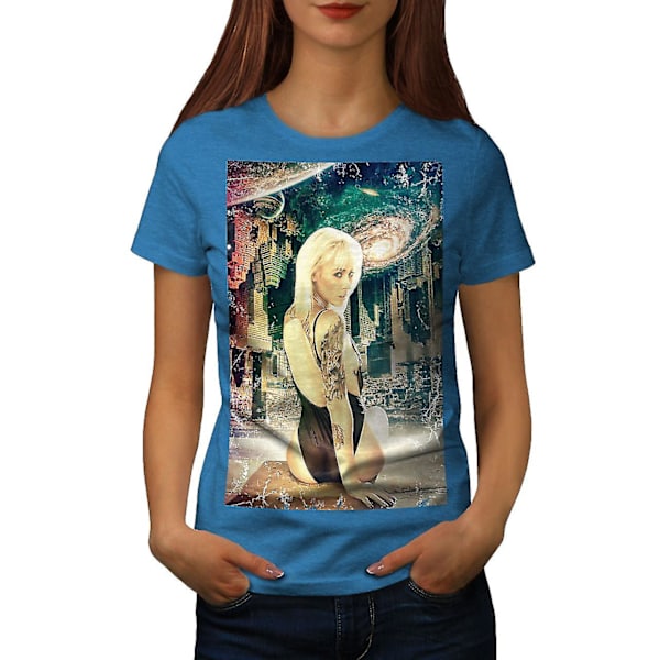 Girl Bikini Förför sexiga kvinnor Royal Bluet-shirt M