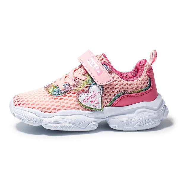 Sneakers för barn för flickor Löpning tennisskor Lättvikts andas Sport Athletic 3Bd703 Pink 34