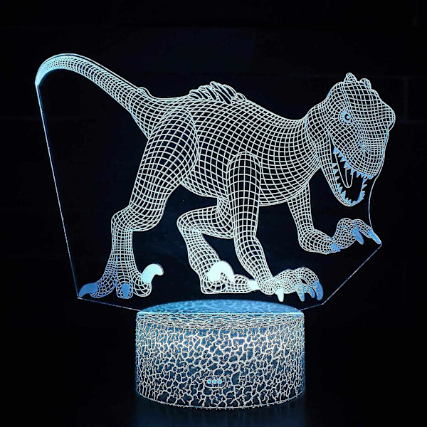 3D Illusion Lampa 7 färger Optical Change Touch Light USB och fjärrkontroll Art Deco gör en romantisk