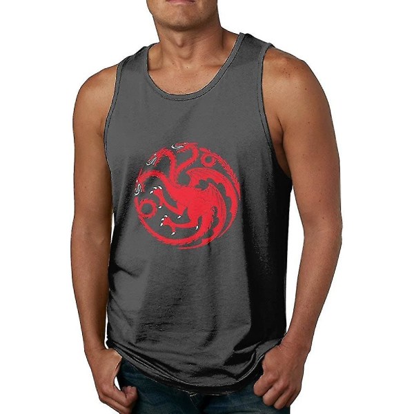 Jisi Five Linne T-shirt för män - House Targaryen Of King's Landing Black XXL