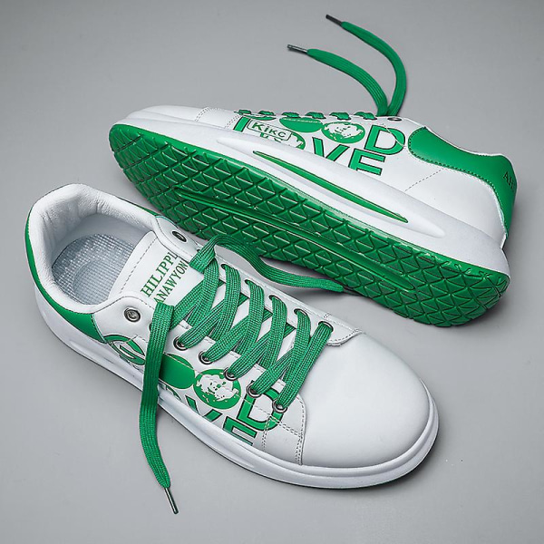 Herrskor Mode Sneaker Löparskor Halkfria Casual Skor Fr18520 Green 39
