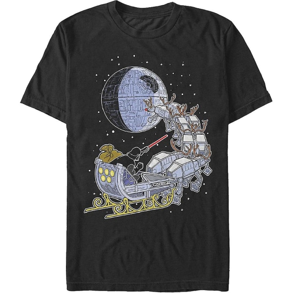 Darth Vader Christmas Sleigh Star Wars T-shirt L