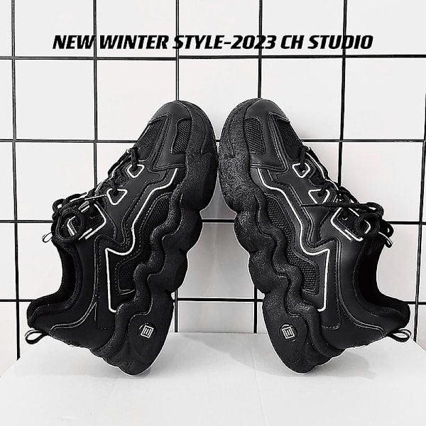 Herrsneakers Andas löparskor Mode Sportskor 3Azl119 Black 43