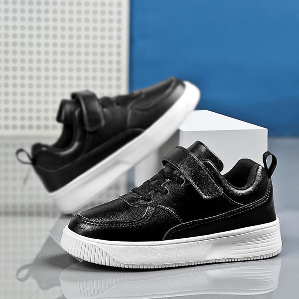 Sneakers som andas löparskor Mode Pojkar Flickor Sportskor 2L1901C Black 26