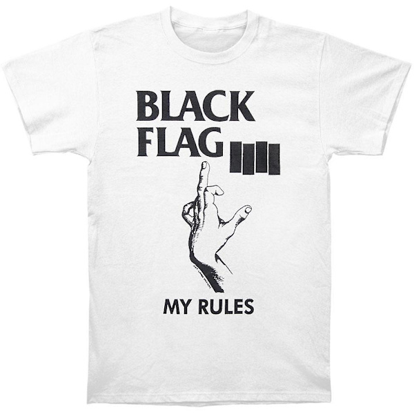 Svart Flag My Rules T-shirt L
