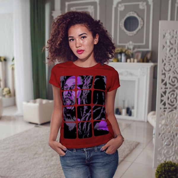 Bob Marley Face Celebrity Women T-shirt S