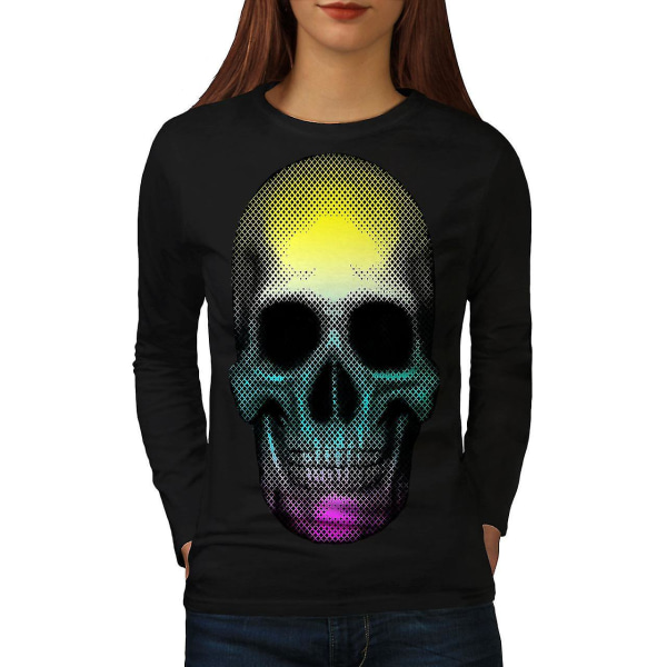 Färgglad Pixel Art T-shirt med lång ärmad för kvinnor XXL