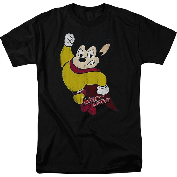Heroisk Pose Mighty Mouse T-Shirt XXXL