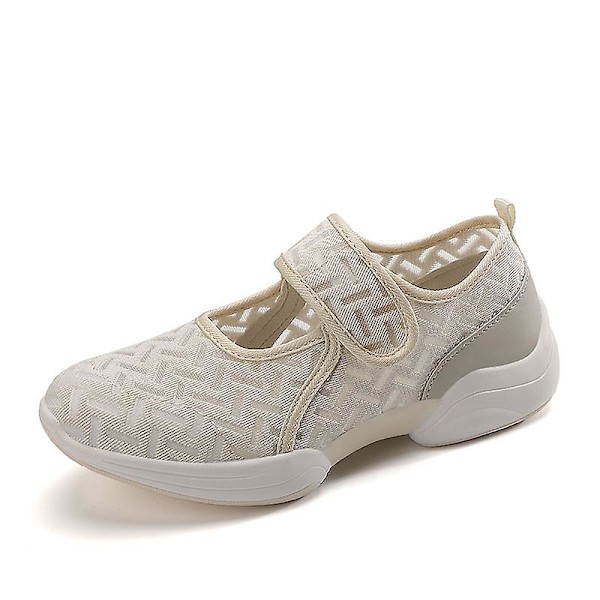 Kvinnors casual Andas och mjuka skor Fr2006 Beige 36