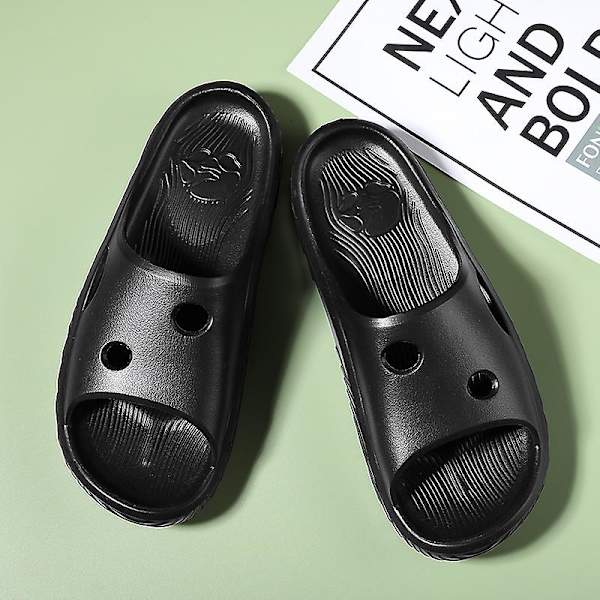 Strandtofflor för män Modesandaler Utomhus Halkfria inomhusskor 3Bs2196 Black 40-41