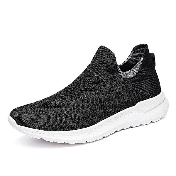 Herr Fly Weaving Sneakers Andas löparskor Mode Sportskor 3Af8026 BlackWhite 41
