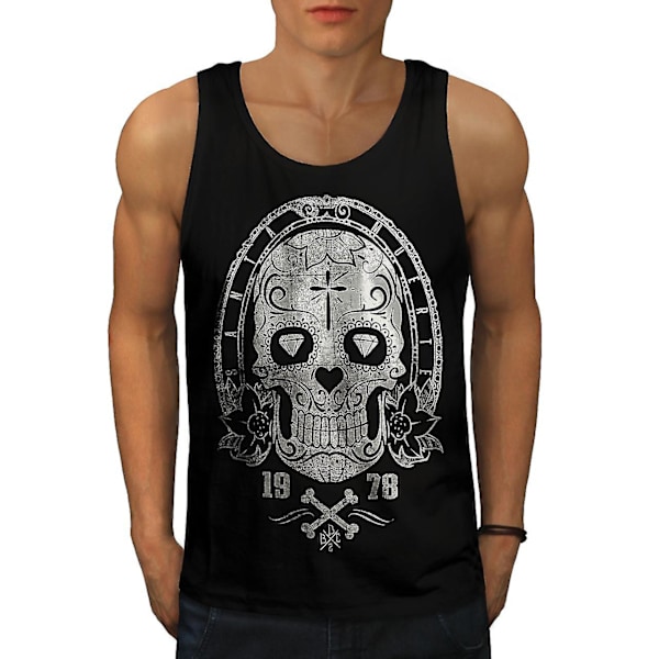 Cross Skull Dead Men Blacktank Top M