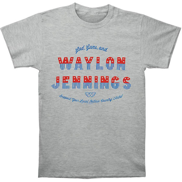 Waylon Jennings God, Guns And Wayland T-shirt M