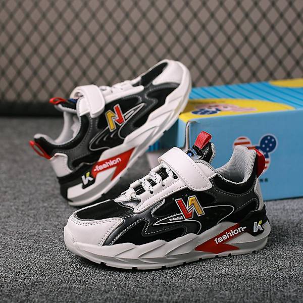 Barn Sneakers Andas löparskor Mode Pojkar Flickor Sportskor 3Au8909 Black 34