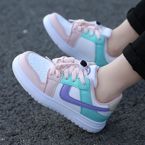 Sneakers för barn Mode löparskor Barn Sportskor som andas Yj579 PinkPurple 35