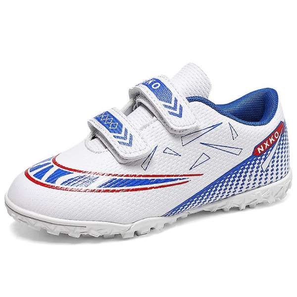 Fotbollsskor för barn Pojkar Flickor Fotbollsskor Grästräning Sport Skor Sneakers Yj6210 White 32