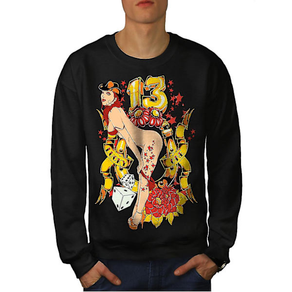 Lucky Number 13 Lady Men Sweatshirt L