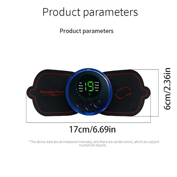 Bärbar elektrisk nacke ryggmassager Ems Cervikal massage fläckar lindra smärta