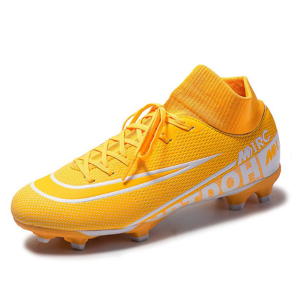 Fotbollsskor för herr, halkfria fotbollsskor, Gräs Fotbollssneakers Yj8508 Yellow 43