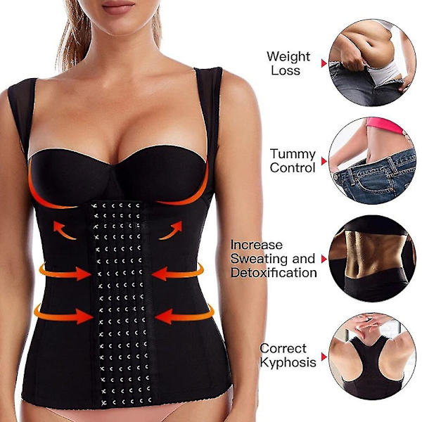 Korsett Waist trainer Body Shaper Shapewear Bustiers Slimming Belt Mage Dambindare och Shapers Fajas Colombianas Bustiers,svart M