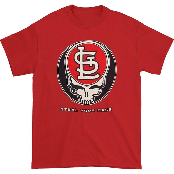 Grateful Dead Steal Your Base Team Färg St. Louis Cardinals T-shirt XXL