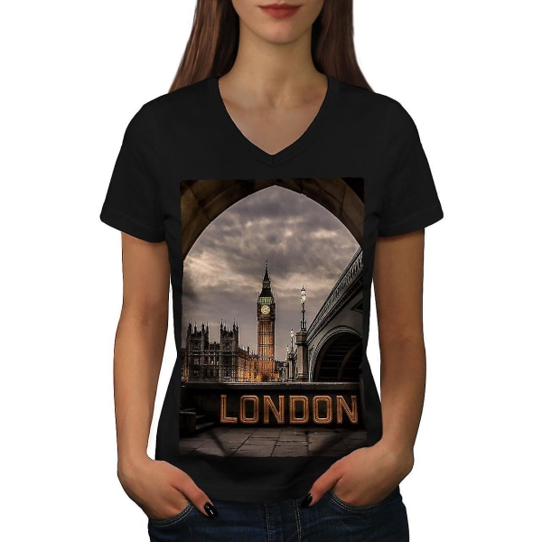 London Famous Places T-shirt för kvinnor XXL