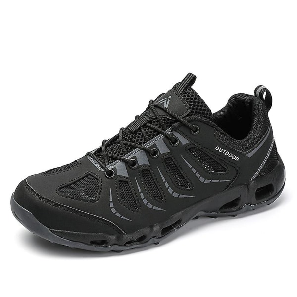 Dam vandringsskor Trailrunning Skor Halksäkra Fitness Promenad Jogging Sneakers 3C2025 Black 46