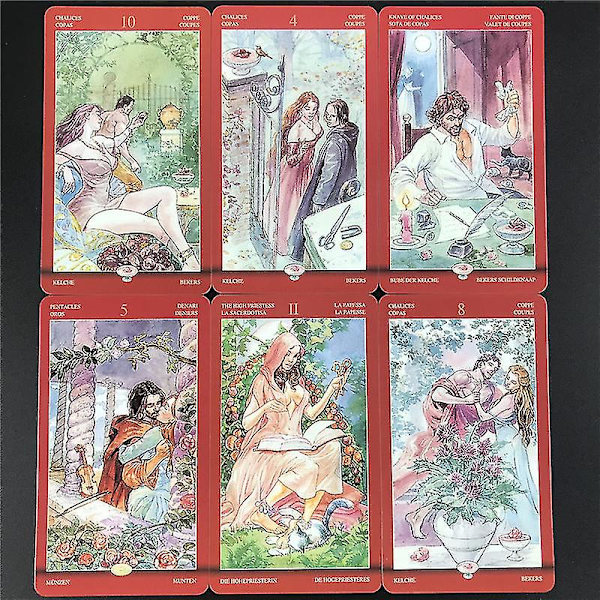 The New Tarot Collection Cards Klassiska brädspel Fantasifullt Oracle Divination Desk-spel med pdf-guidebok78st Tt96