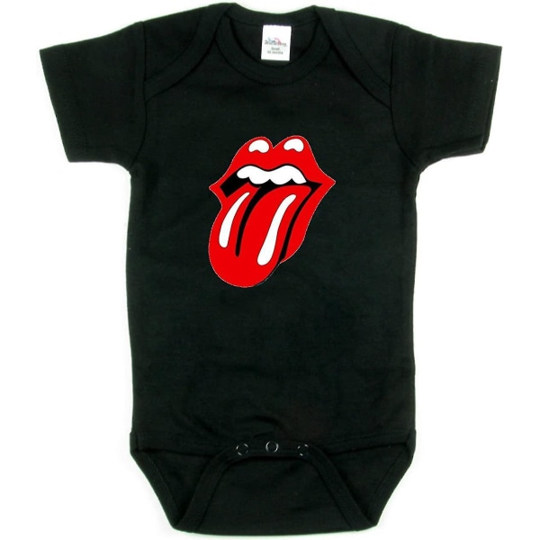 Rolling Stones baby (6-12 månader, svart) L