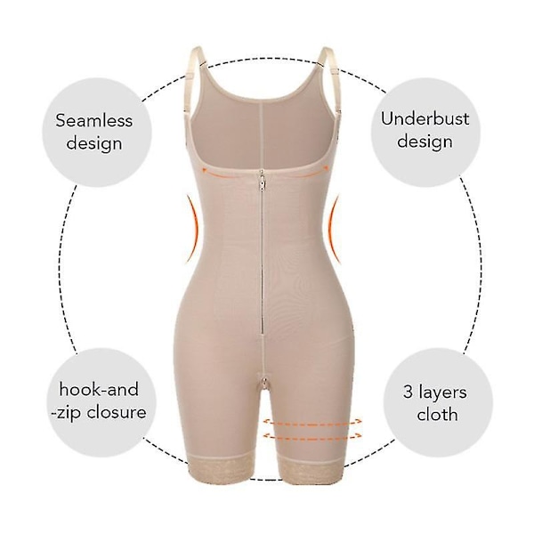 Kvinnor Slimming Body Shaper Seamless Butt Lifter Body Push Up Shapewear Underkläder