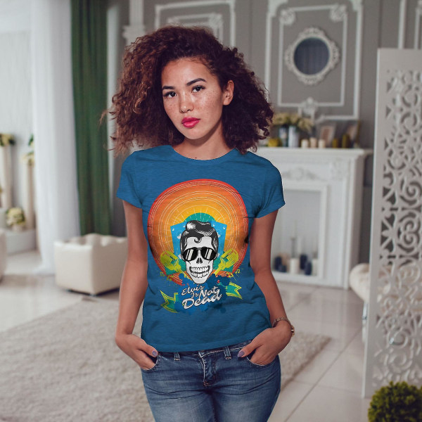 Elvis Skull Kunglig T-shirt för kvinnor M