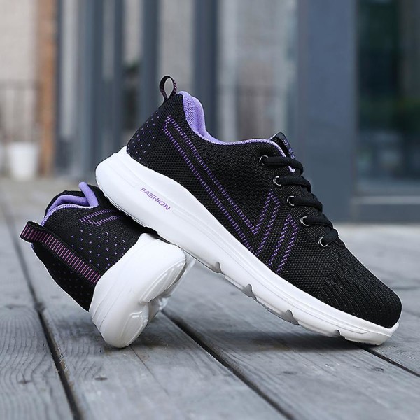 Damsneakers Andas löparskor Mode sportskor BlackPurple 36