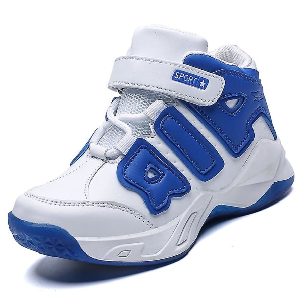 Basketskor för barn Mjuka halkfria Sneakers Löparskor Frh3021 Blue 36