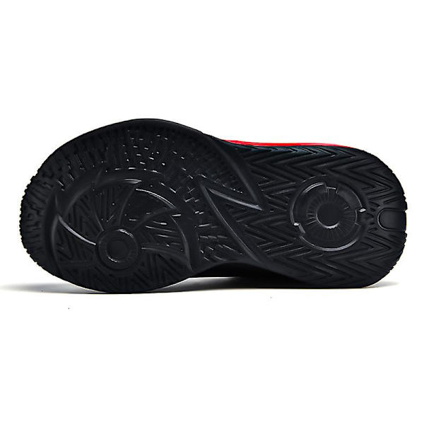 Basketskor för barn Mode Halkfria sneakers Andas Pojkar Flickor Sportskor 2902 BlackRed 34