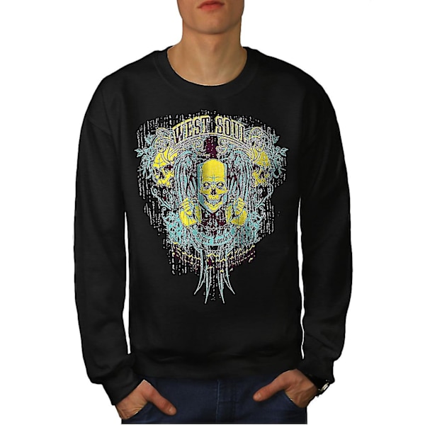 West Soul Undead Skull Men Blacksweatshirt XL