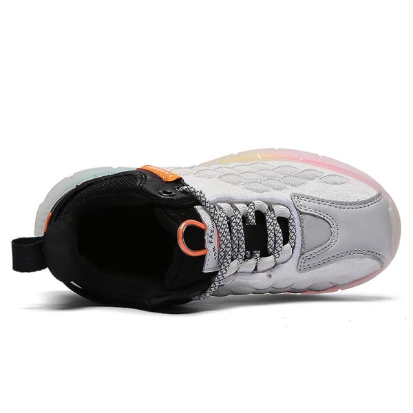 Sneakers för barn, halkfria lätta sportlöparskor Fr18501 BlackWhite 34