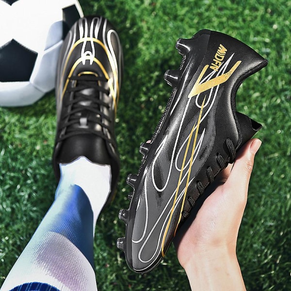 Fotbollsskor för män Halkfria fotbollsskor för herr Gräs Fotbollssneakers Yj227-1 Black 44