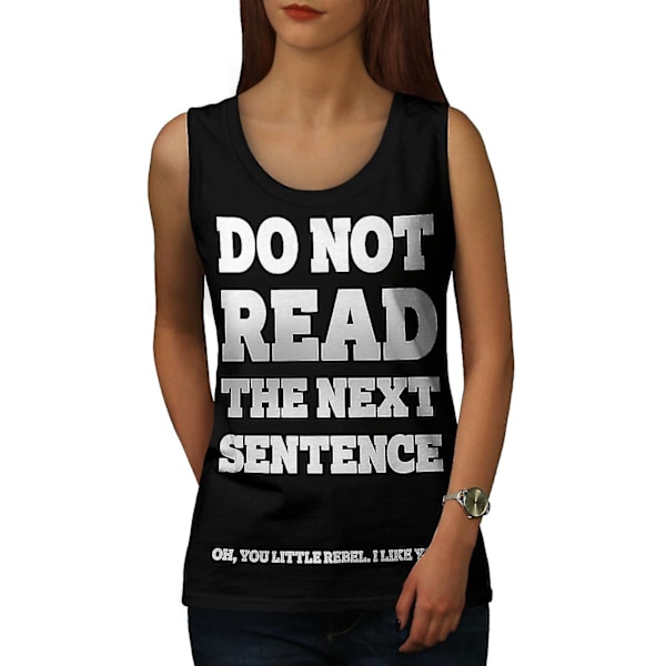 Läs inte Citat Kvinnor Blacktank Top M