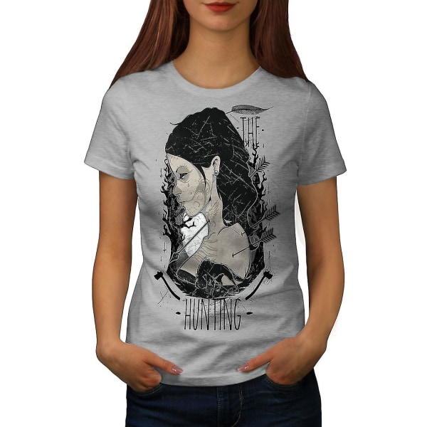 Hunt Girl Sexig Fantasy Women Grå-skjorta 3XL