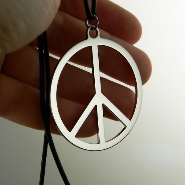 Peace Sign Hänge Antiwar Peace Symbol Pacific Halsband Peace Rostfritt Stål Pacifism Symbol The C