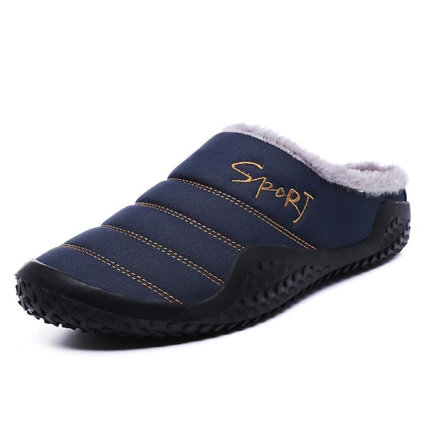 Herrtofflor varma vinterskor för kvinnor inomhushus Slip on med bomull utomhus 2Kl566 Blue 39
