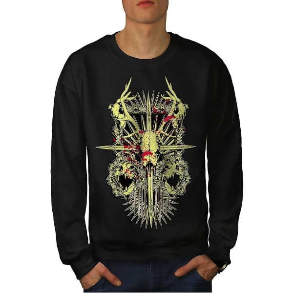 Cross Skull Dead Animal Men Blacksweatshirt XL