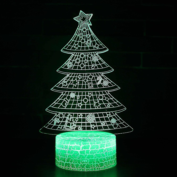 3D Illusion Lampa 7 färger Optical Change Touch Light USB och fjärrkontroll Art Deco gör en romantisk