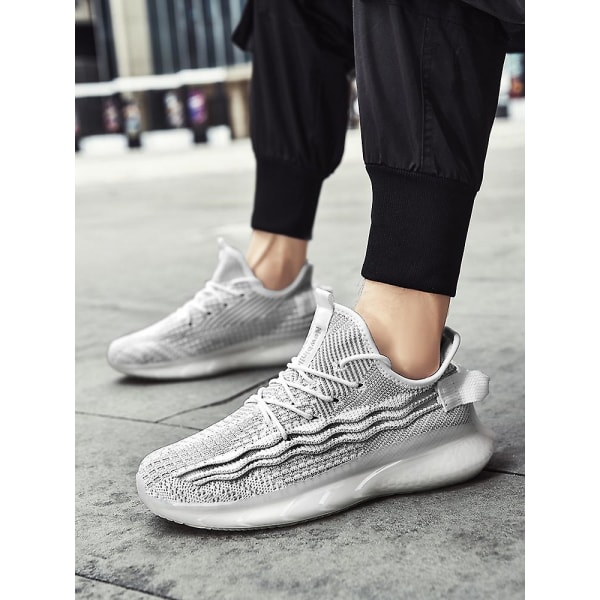 Herr Dam Sneakers Andas löparskor Mode Sportskor Yj98870 Gray 44