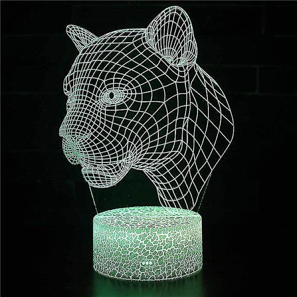 3D Illusion lampa 7 färger Optical Change Touch Light USB och fjärrkontroll Art Deco gör en romantisk
