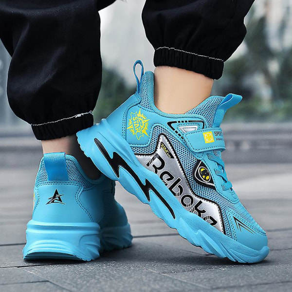 Sneakers för barn Andas löparskor Mode Sportskor 2C2022-1 Blue 31