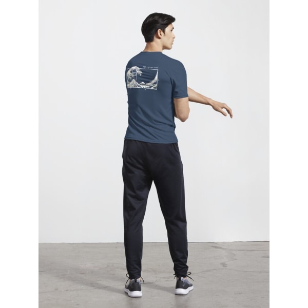 Den stora Fibonacci Wave Active T-shirten Navy L_Back