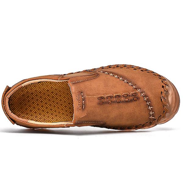 Casual för män Läder Loafers 3038 Brown 41