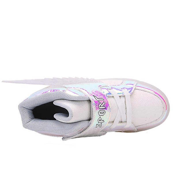 Barn Led Light Skor Pojkar Flickor Sneakers Löparskor 2Dh618 White 34